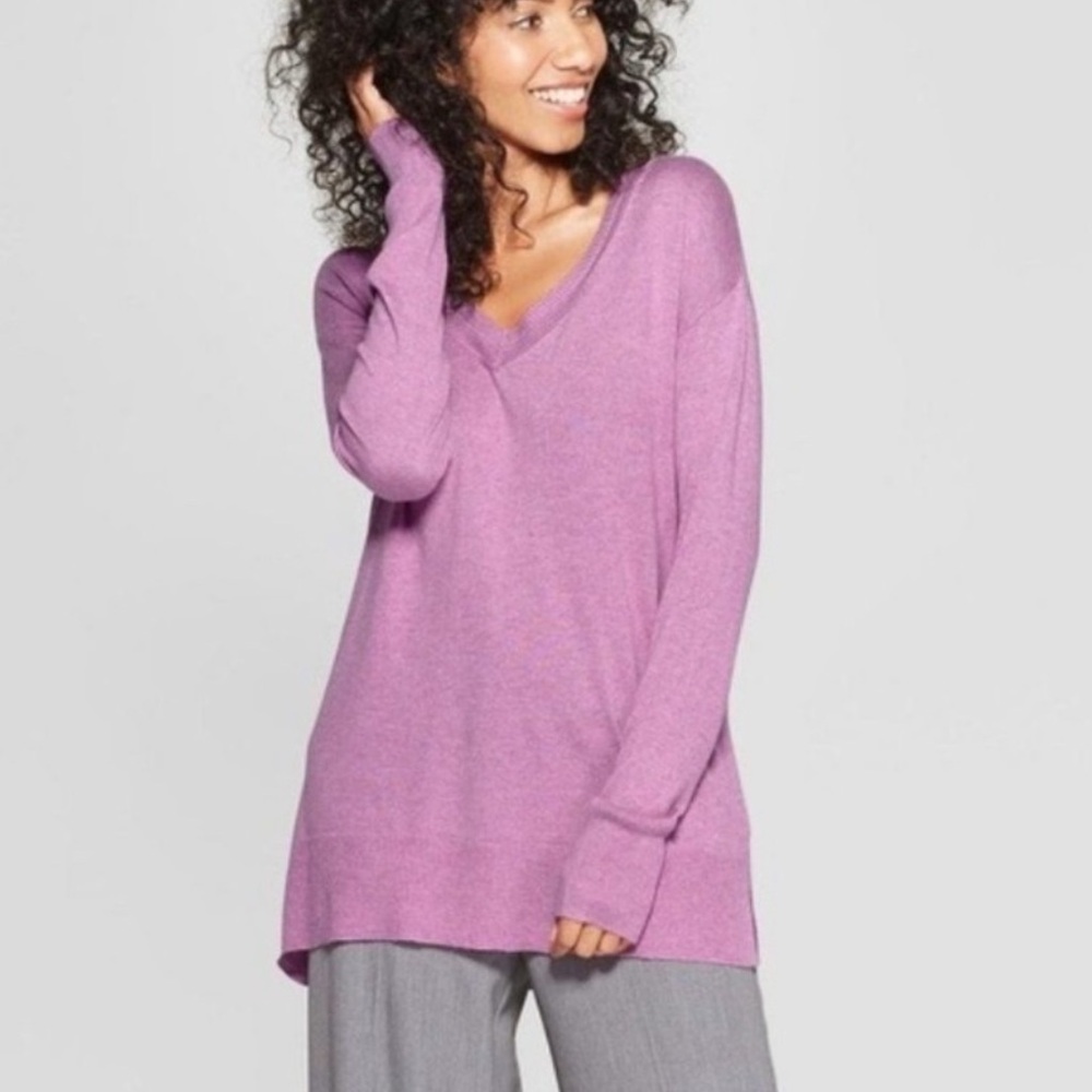 A New Day V-neck Lightweight Long Sleeve Tunic Sweater XXL